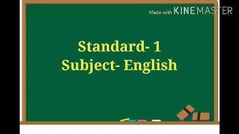 Std-1/ English/ By Nimisha Raj