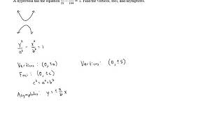 Introduction to Hyperbolas - Problem 2