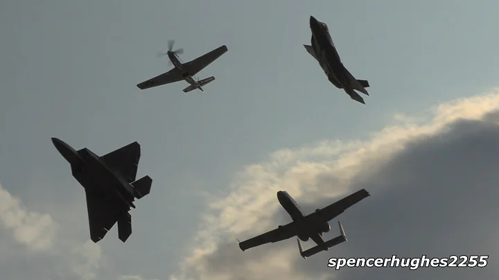 A-10 Demo & Heritage Flight with P-51, F-35 & F-22 EAA AirVenture Oshkosh 2019