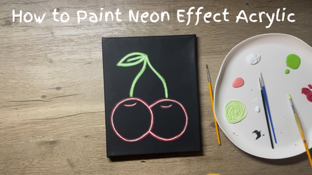 How To Paint Neon Effect Acrylic- Step by Step Tutorial - YouTube