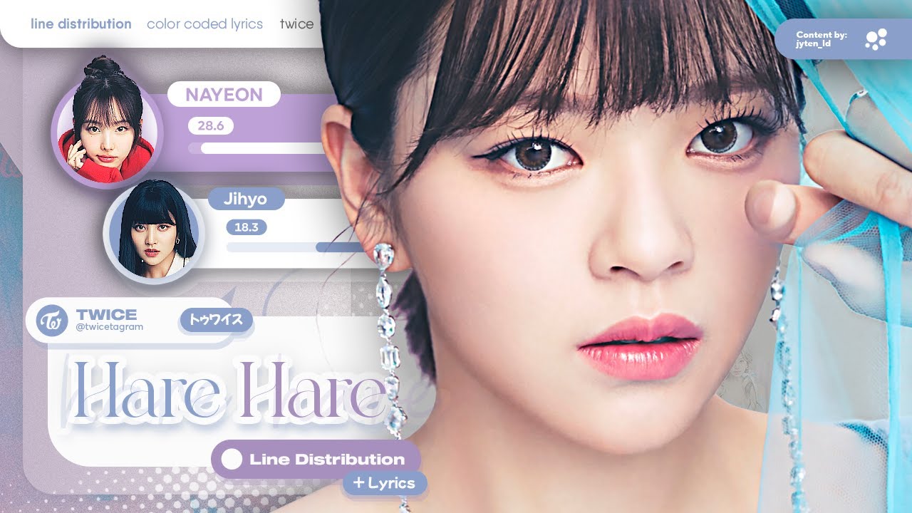 TWICE ~ Hare Hare (Line Distribution + Color Coded Lyrics) - YouTube
