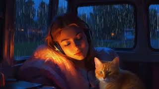 Rain on car, Rain Sounds Instantly Fall Asleep With Rain And Thunder Sound At Night, ASMR