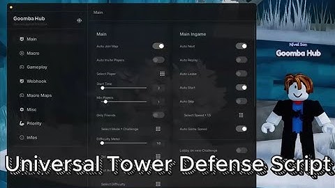 Script Universal Tower Defense (OP) | Gomba Hub - Macro, Weebhook and more...