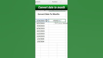Convert date into month text formula #shorts #excel #exceltips
