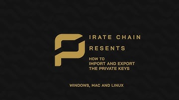 How To Import And Export The Private keys | Pirate Chain (ARRR) | Privacy By Default