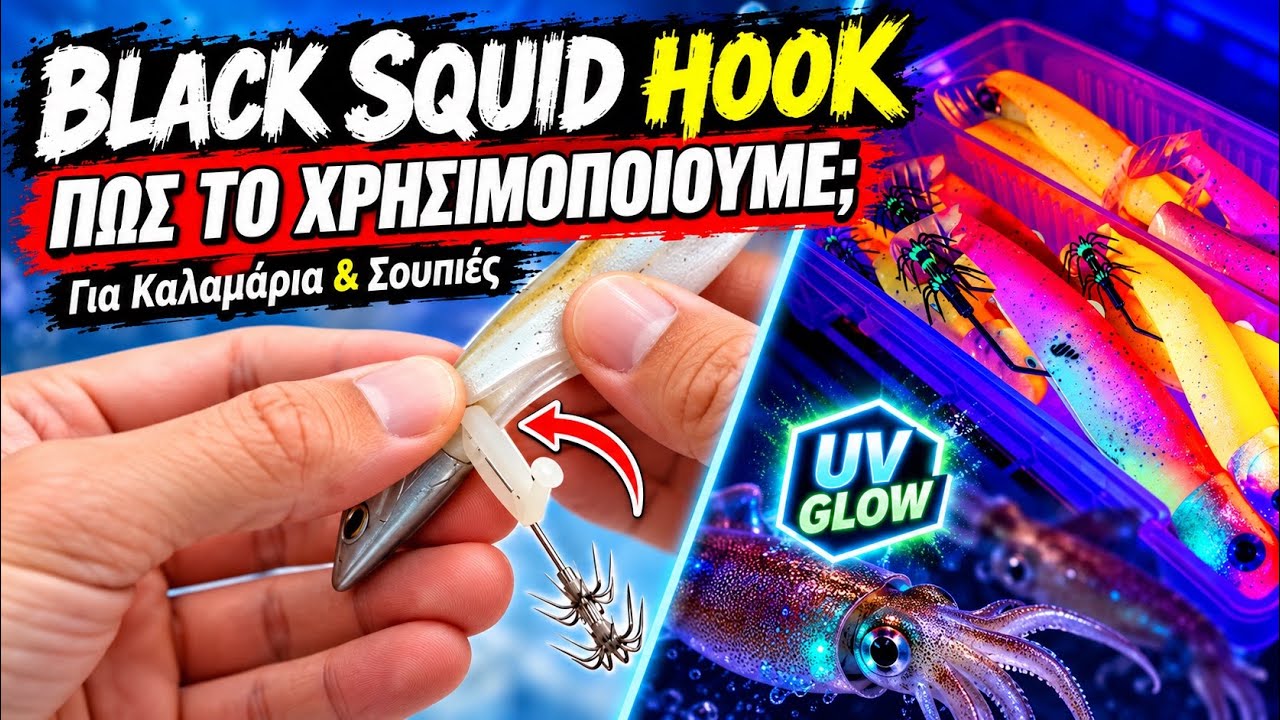 FIIISH BLACK SQUID HOOK | Πώς το χρησιμοποιούμε για Καλαμάρια & Σουπιές