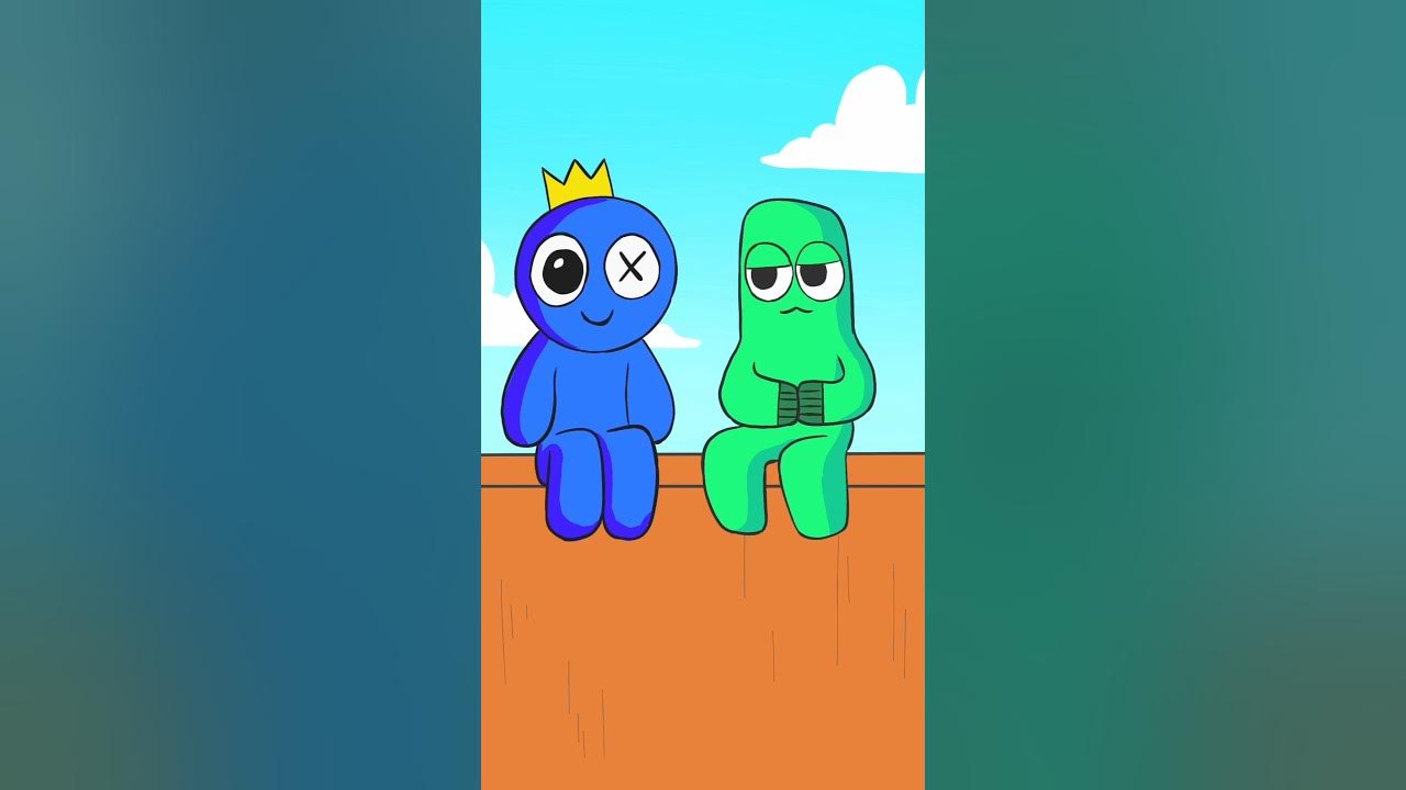 Green and Blue (Roblox rainbow friends) GREEN X BLUE #shorts  #rainbowfriends #roblox 