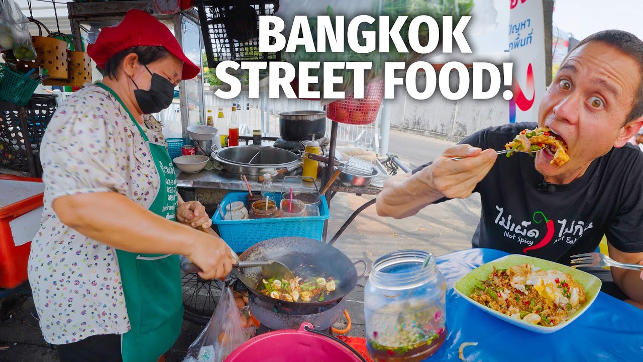 ⁣Bangkok Street Food - $2 SPICY SQUID!! | Real Local Thai Food!