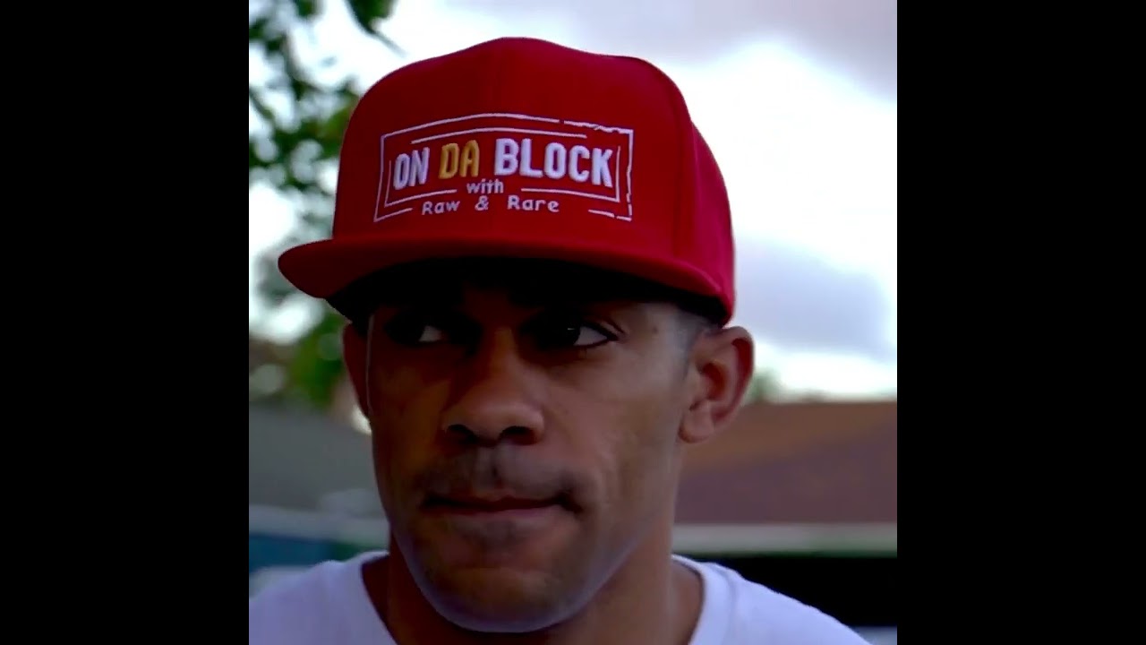 "on da block with RAW & RARE" snapback hat
