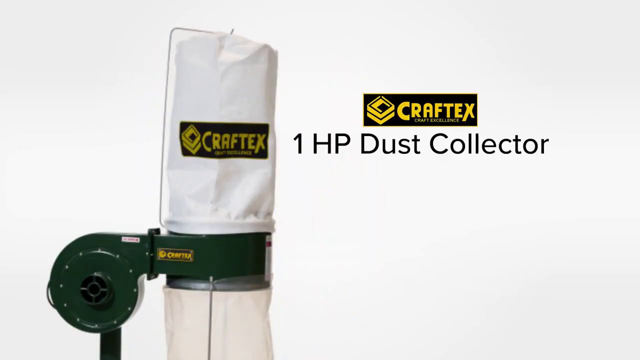 Craftex 1 HP Dust Collector (CT053) from Busy Bee Tools YouTube
