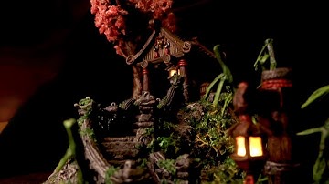 D&D terrain | Ancient Shrine 🏔️ PART 1: lighting effects build