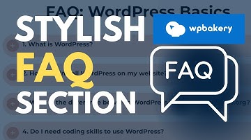 How To Style FAQs Section In Wpbakery Page Builder