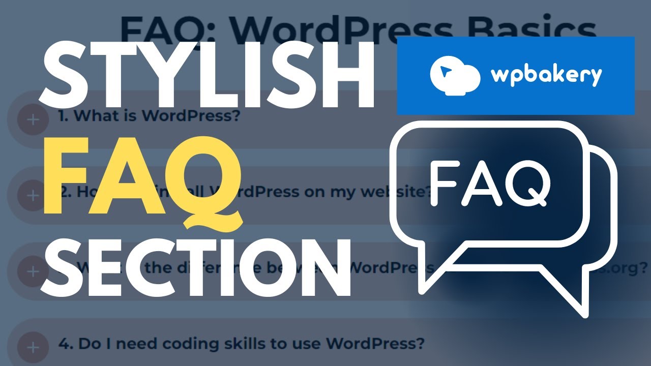 How To Style FAQs Section In Wpbakery Page Builder