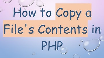 How to Copy a File