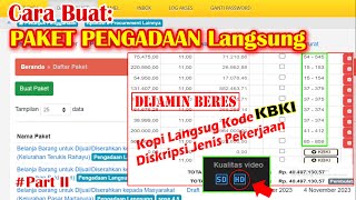 Cara Mudah Buat Paket Pengadaan Isi Rincian HPS Beserta Kode KBKI dari Akun PPK screenshot 3