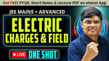 Electric Charges & Fields One Shot : All Concepts, PYQs | JEE Main & Advanced | JUNOON 2026 | eSaral
