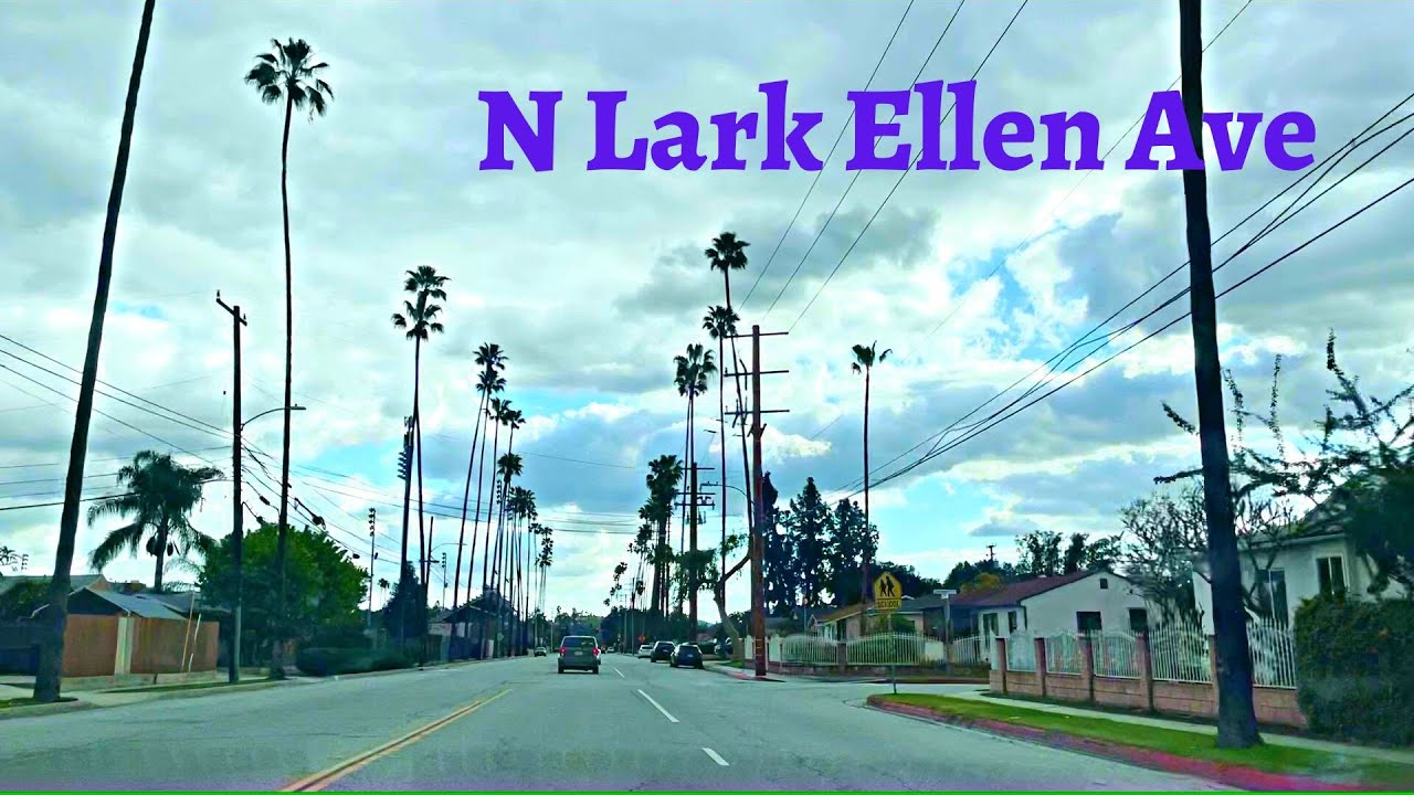 Drive in West Covina, California on a Cloudy Day | Badillo Street, N Lark Ellen Ave