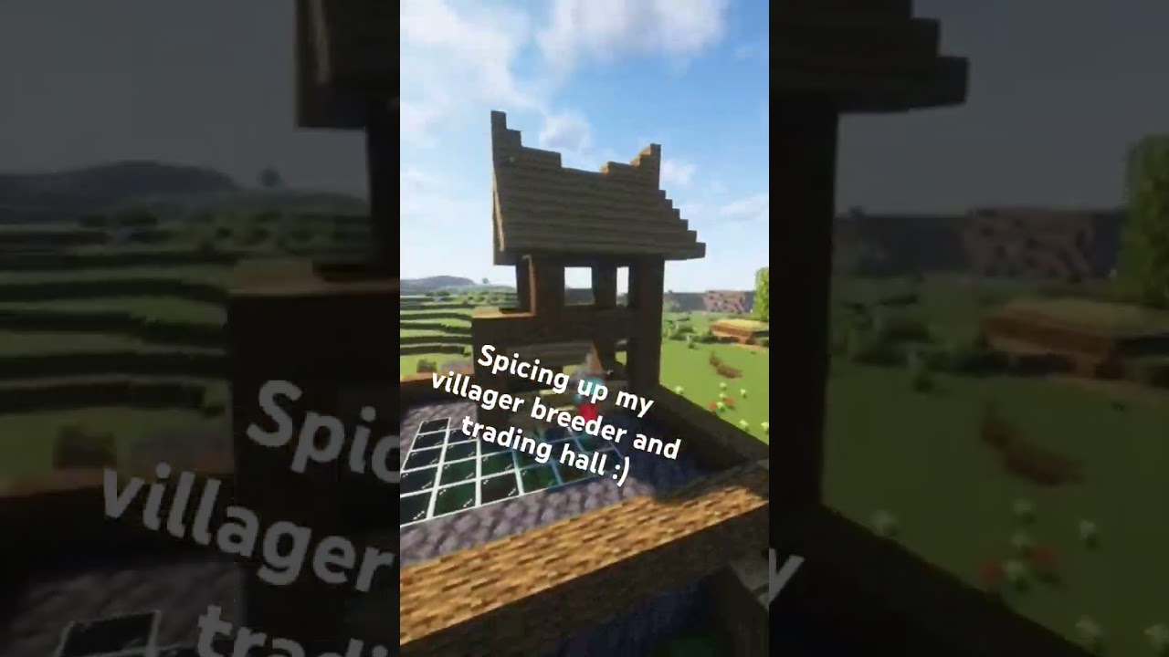 Making a nicer villagerbreeder :) #minecraft #minecraftvillage #gaming #minecraftbuilding #survival