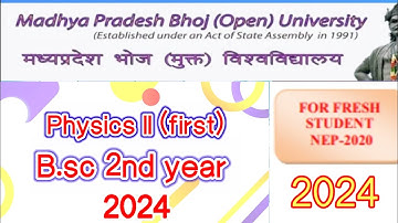 mp bhoj assignment copy 2024/bsc 2nd year/physics question paper 2 ka first ka solution /nep 2020/