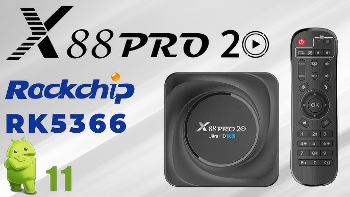 X88 Pro 20 - Full Android 11 TV Box, RK3566, 8GB RAM + 64GB Storage