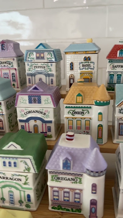 Lenox Spice Village #lenox #lenoxspicevillace #kitchendecor #homedetails #spice #spicejar #spicejars