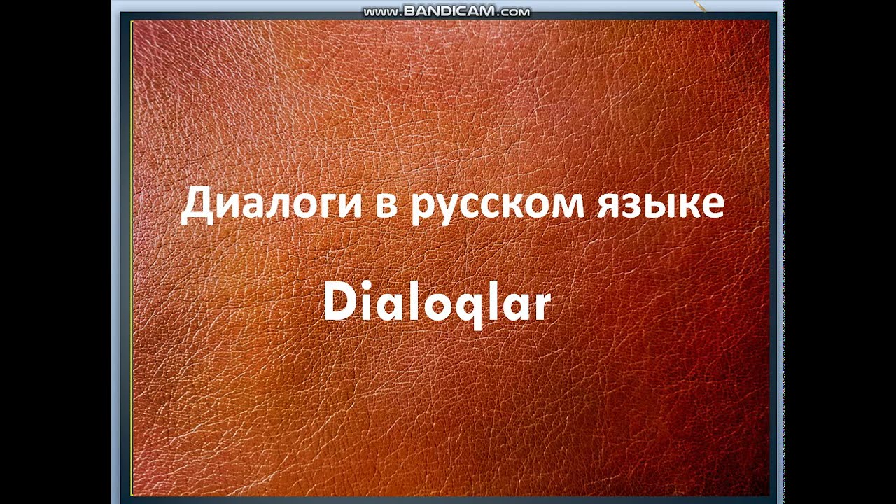 Диалоги на русском языке.Dialoqlar. - YouTube