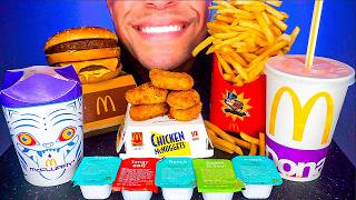 ASMR MCDONALDS CHICKEN NUGGETS OREO MCFLURRY ICE CREAM BIG MAC EATING FRIES MUKBANG JERRY NO TALKING