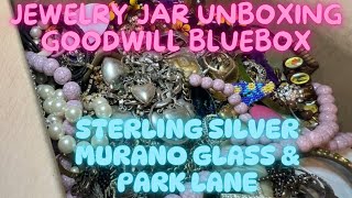 Goodwill Bluebox Jewelry Jar Unboxing 925 Sterling Silver Murano Glass & Park Lane