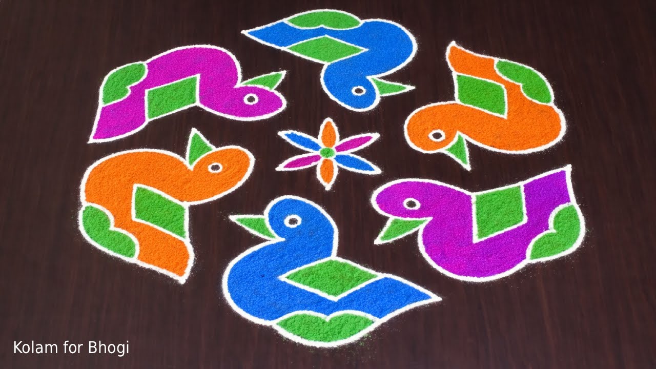 11 to 6 Pongal Rangoli Muggulu Designs
