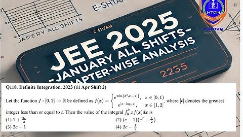 Let the function f:\[0,2]→R be defined as f(x)={■(e^min{x^2,x-\[x]} ,\&x∈\[0,1)@e^\[x-log\_e⁡x] ,\&
