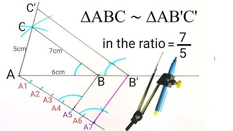 How to construct similar triangle | exercise 11.1 10th class question number 3 | construction 10th