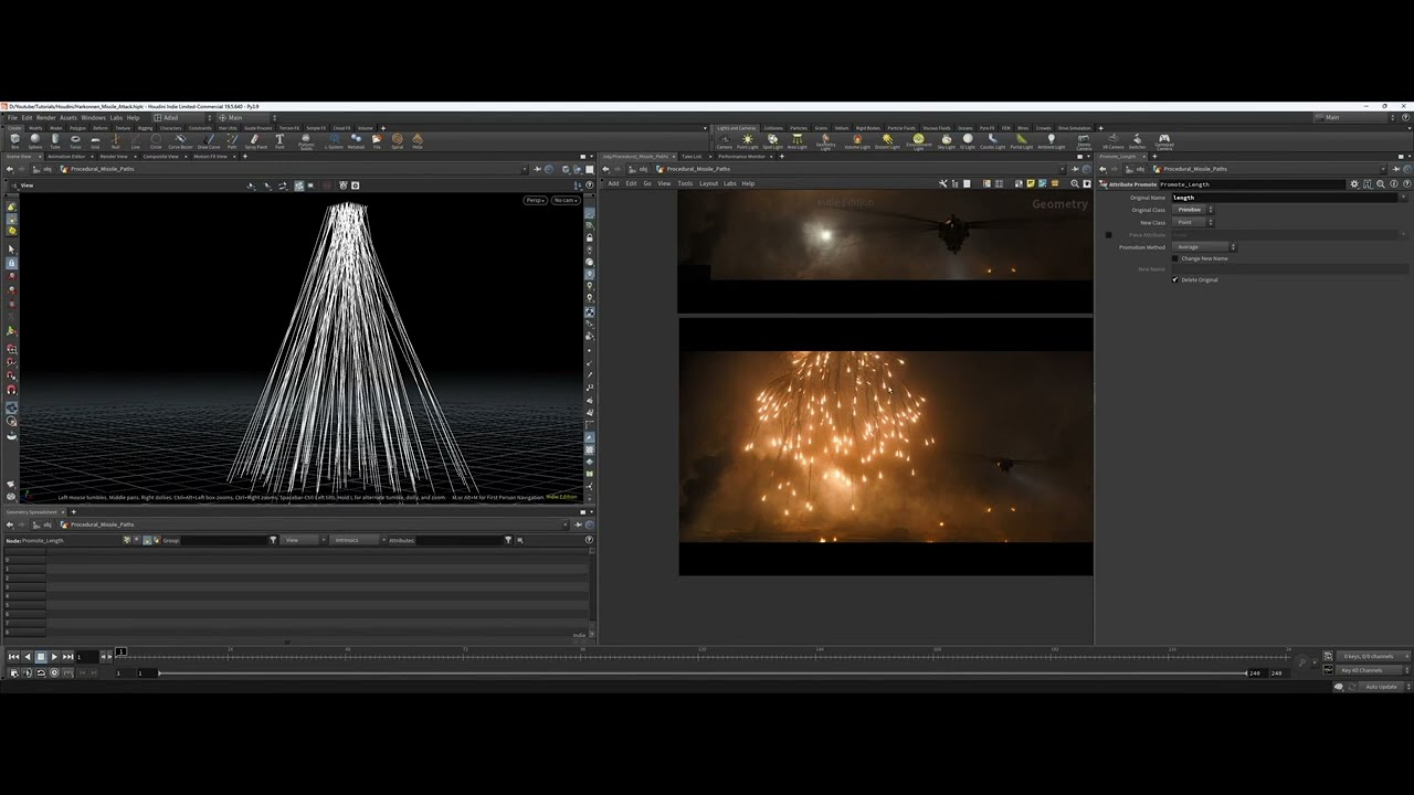Houdini : Recreating the Harkonnen Missile attack in DUNE - YouTube