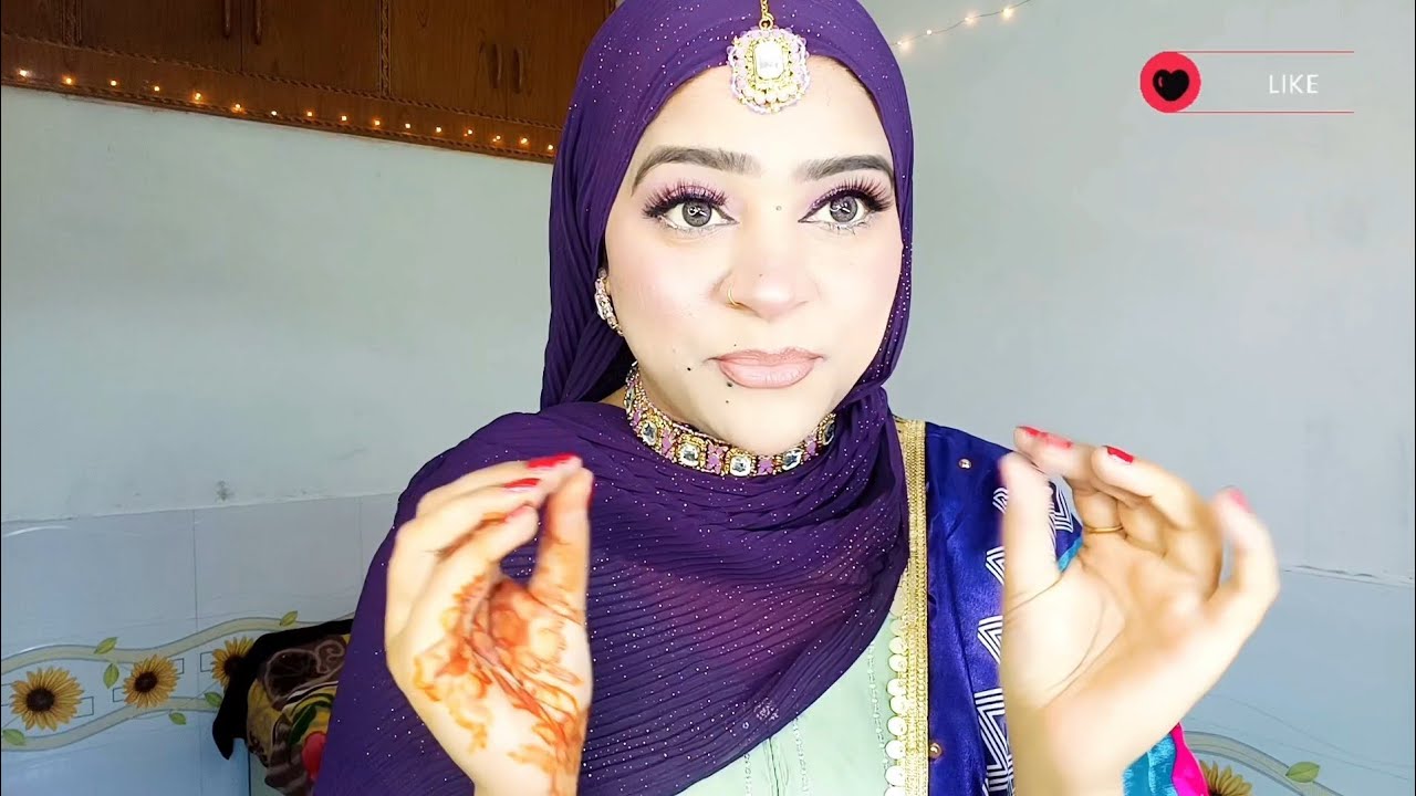 Last Minute Party Makeup 💋| Hijab with jewellery || Glow With Shaheen 