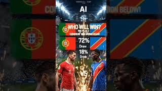 Portugal vs DR Congo ⚽ AI Predicts the Winner! 🤖 Who Will Win? #footballprediction #footballshorts