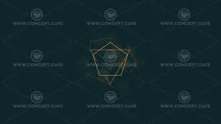 Looped animation of simple geometric shapes HUD element.