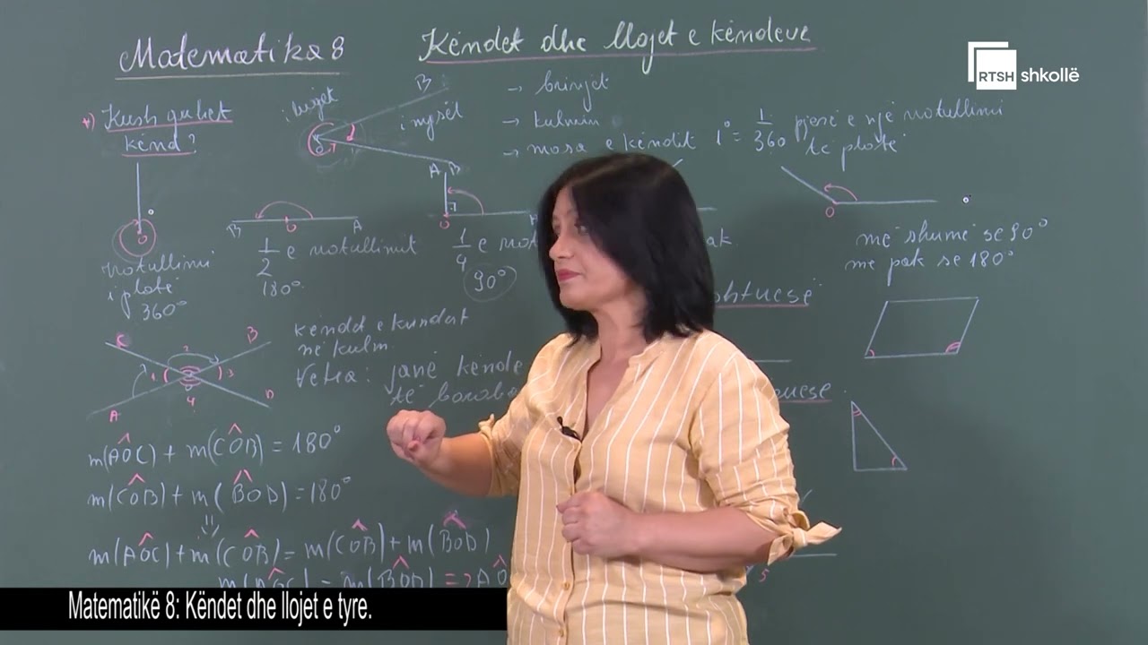 Këndet dhe llojet e këndeve | Matematikë 8