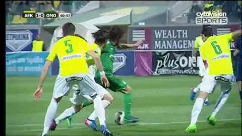 ΑΕΚ-ΟΜΟΝΟΙΑ 1-1 (13/3/17) Playoffs 1η Αγωνιστική