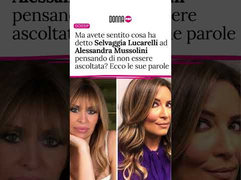 Video Avete sentito cosa ha detto Selvaggia ad Alessandra Mussolini pensando di non essere ascoltata?