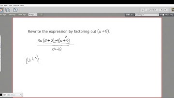 Factoring a binomial out of a polynomial - GCF factoring, basic