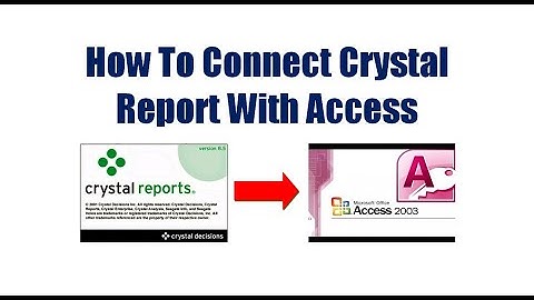 how to make a crystal report report from database access