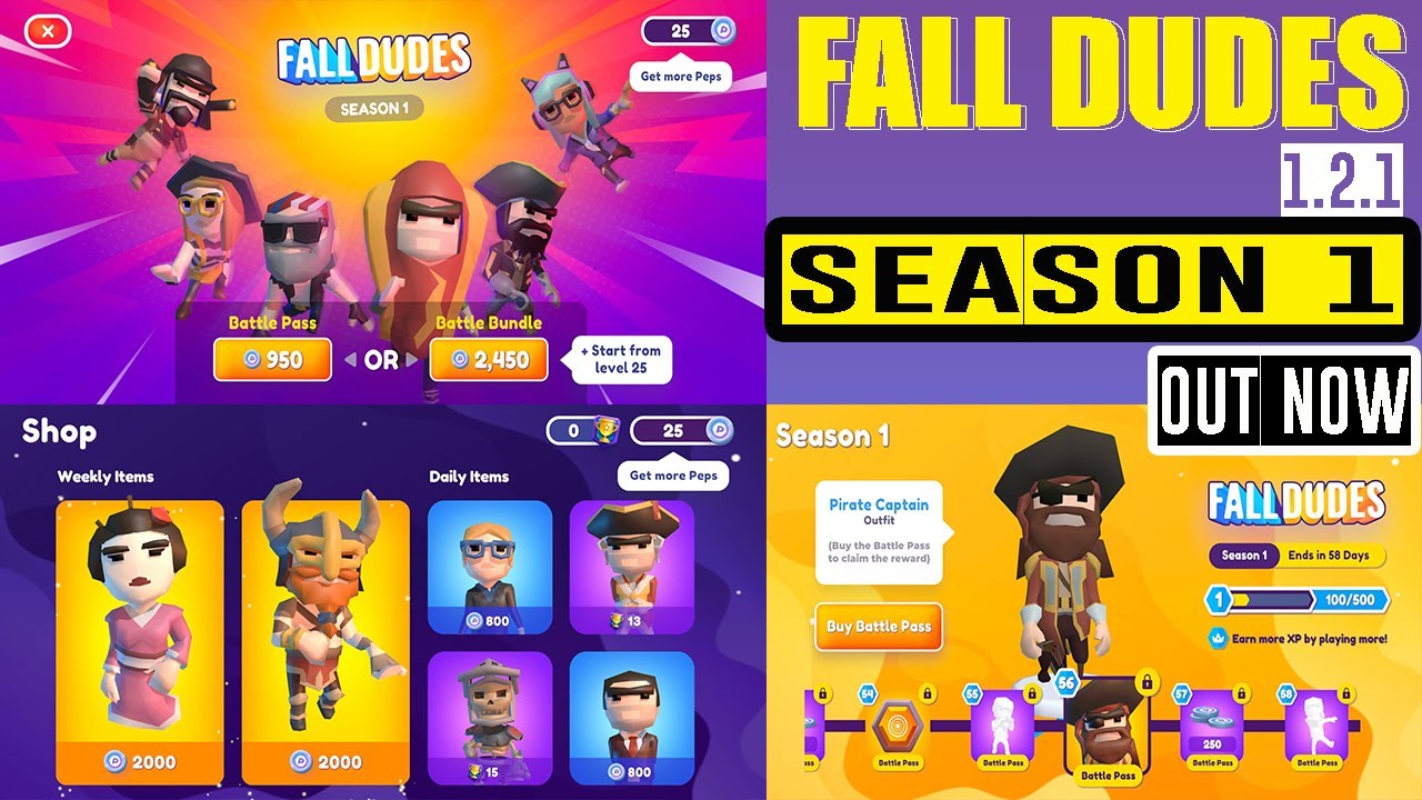 Fall dudes new update! Version 1.2.1 fall dudes (mod) for