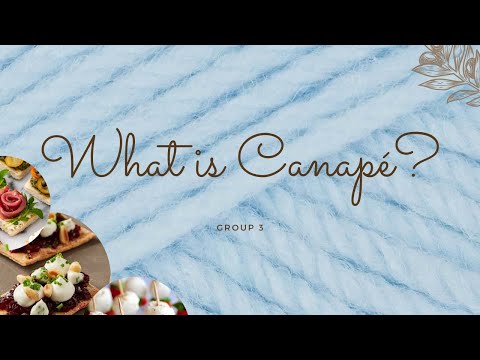 Video: What Is Canapes