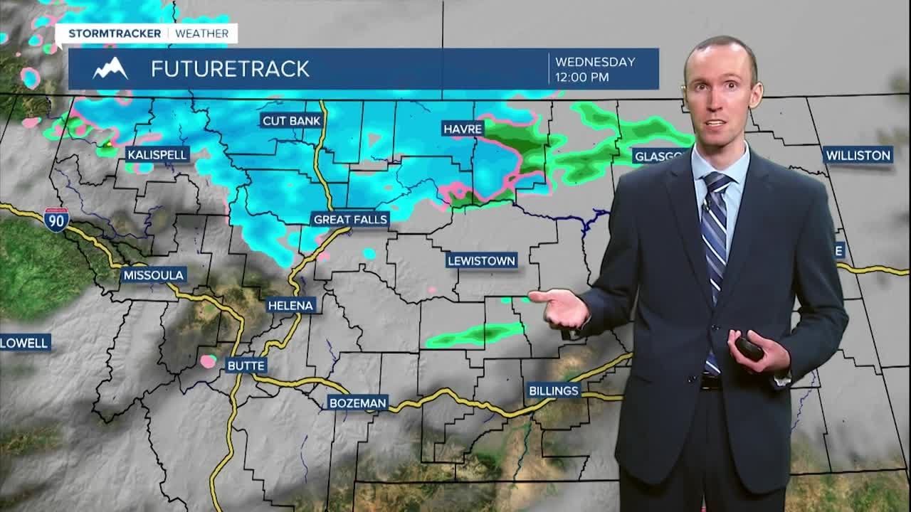 Breezy and a lot cooler with rain/snow likely on Wednesday - YouTube