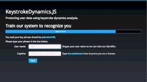 KeystrokeDynamics.js Demo Video