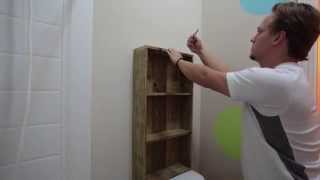 Reclaimed Lumber Bathroom Cabinet (pallet wood)