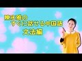 すぐに話せる中国語 文法編 #1