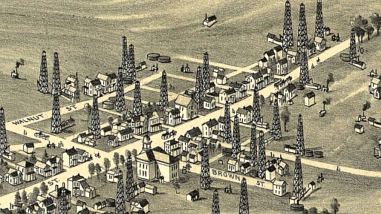 Scio Ohio 1899 Panoramic Bird's Eye View Map 7345 YouTube