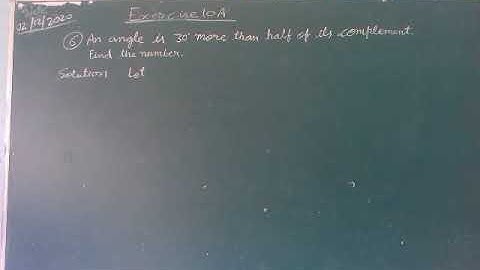An angle is 30 degree more than half of its complement. Find the angle.