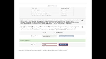 Aadhaar Authentication for Existing Taxpayers on GST