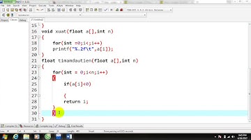 Bài tập c _ Bài 51 :  Tìm giá trị âm lớn nhất trong mảng 1 chiều các số thực.